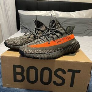 Adidas Yeezy Boost 350 V2 with Orange and Black Accents